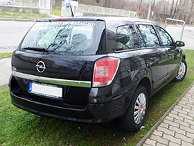 Opel Astra H bérlés hátulról