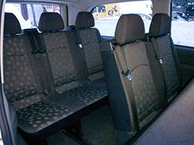 kisbusz kölcsönzés Mercedes Vito utastér